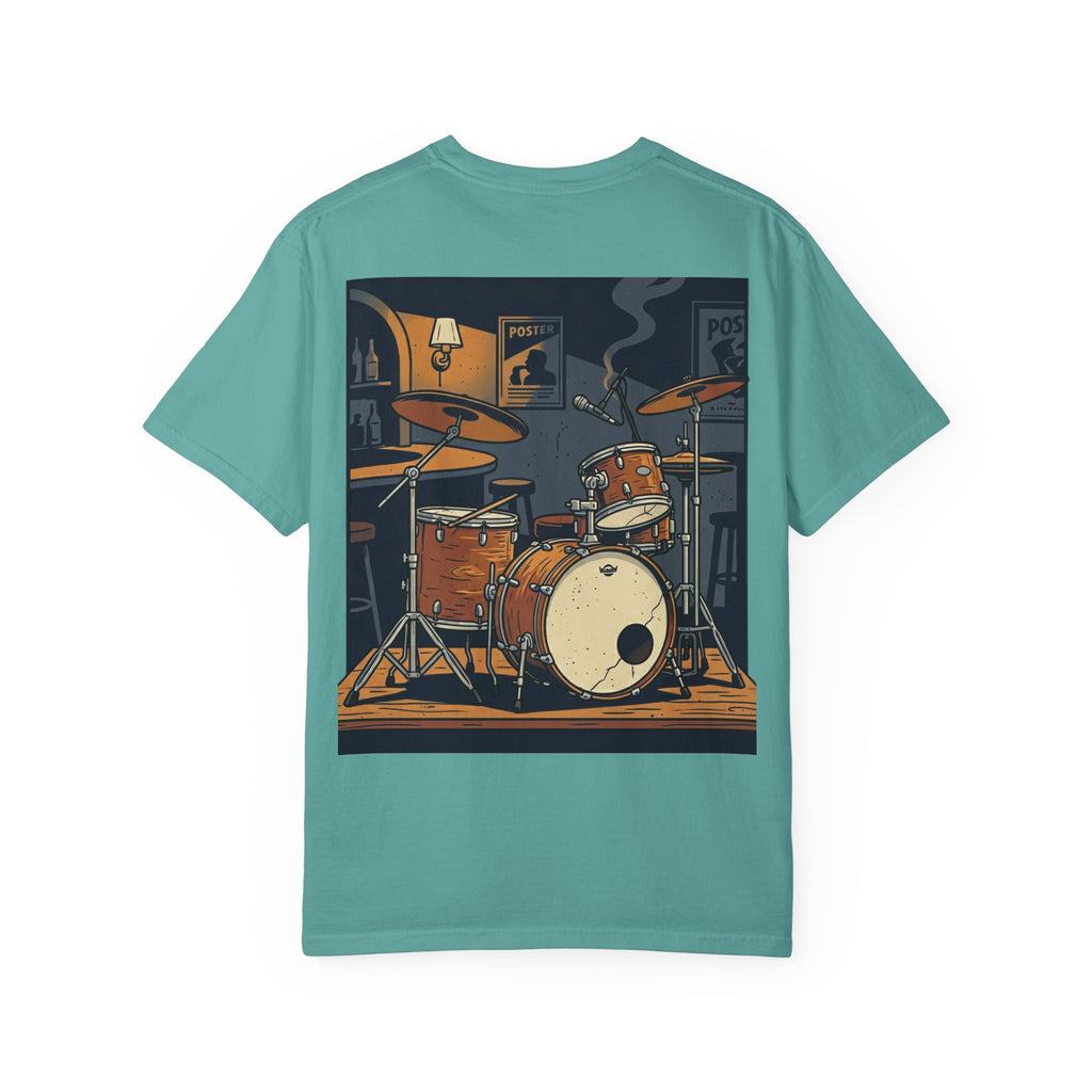 Drum Kit Graphic T-Shirt — Vintage Practice Room Design