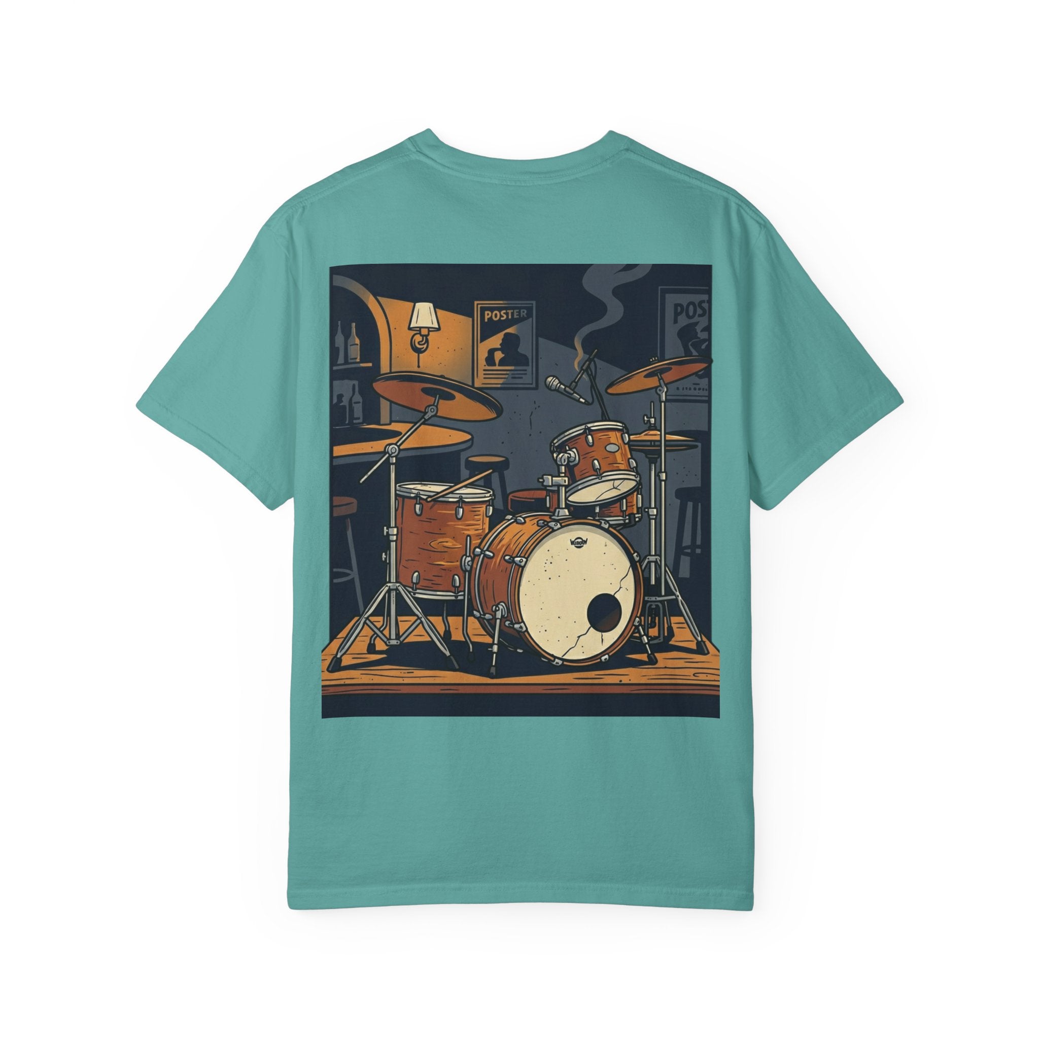 Drum Kit Graphic T-Shirt — Vintage Practice Room Design