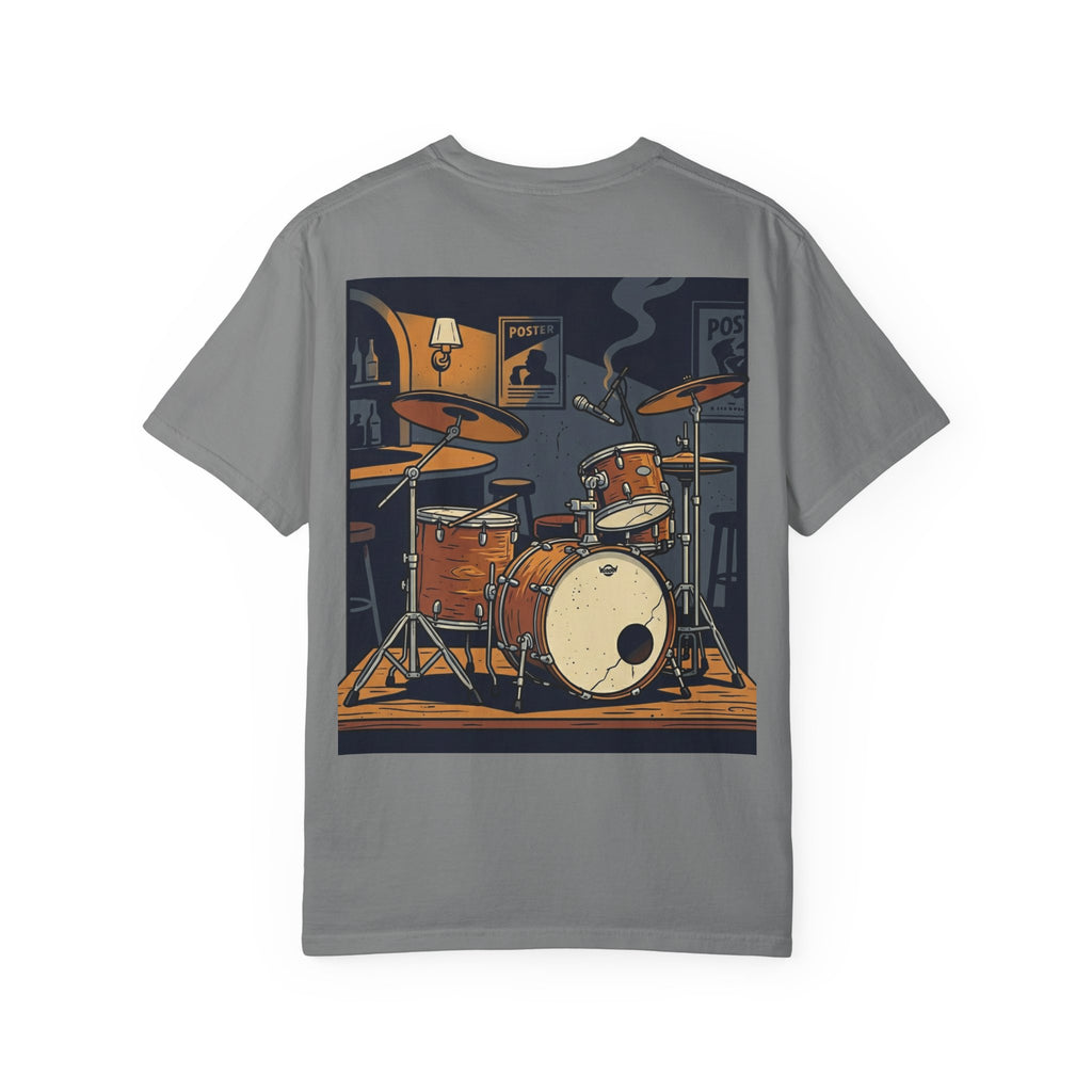 Drum Kit Graphic T-Shirt — Vintage Practice Room Design