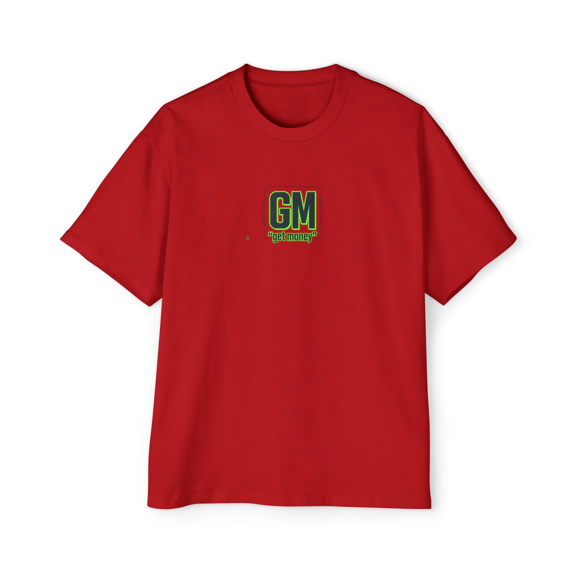 Green Heart Tee — 'GM (got money)' Graphic T-Shirt
