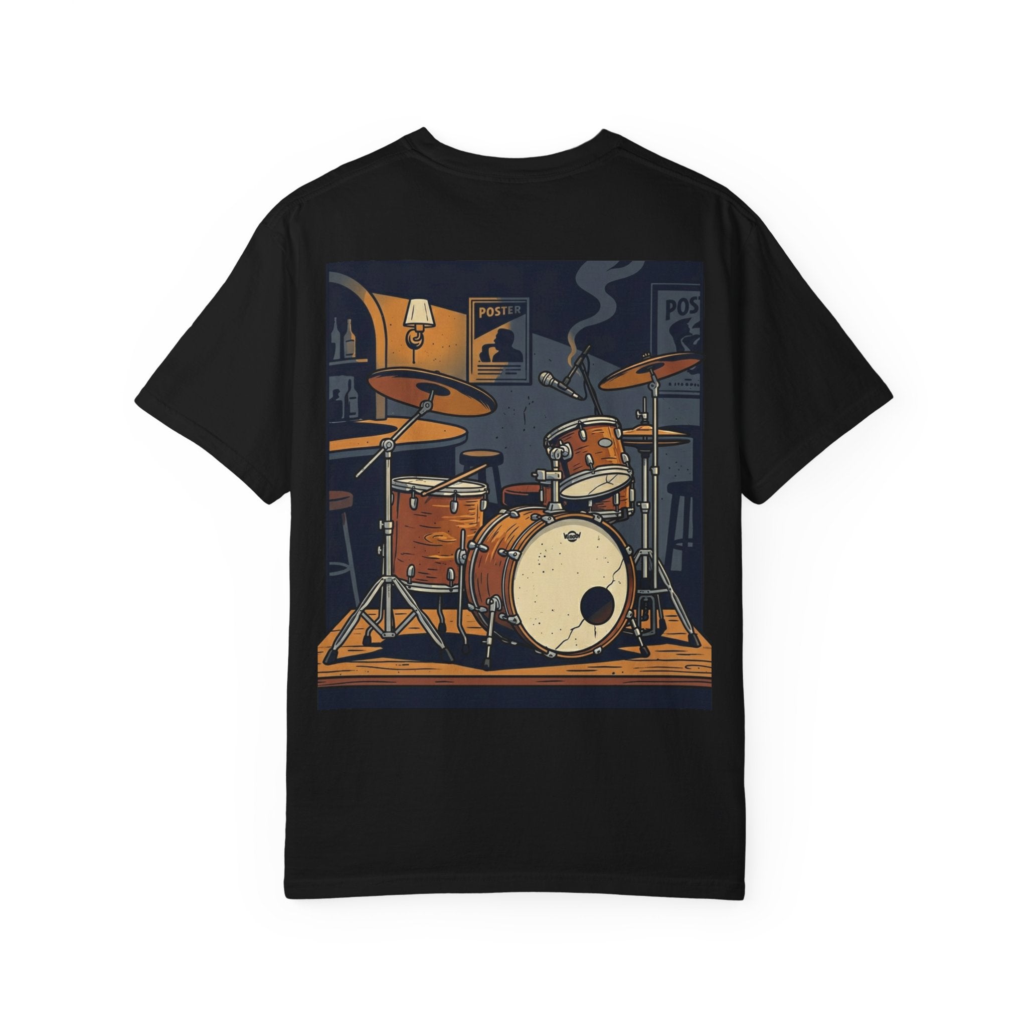 Drum Kit Graphic T-Shirt — Vintage Practice Room Design