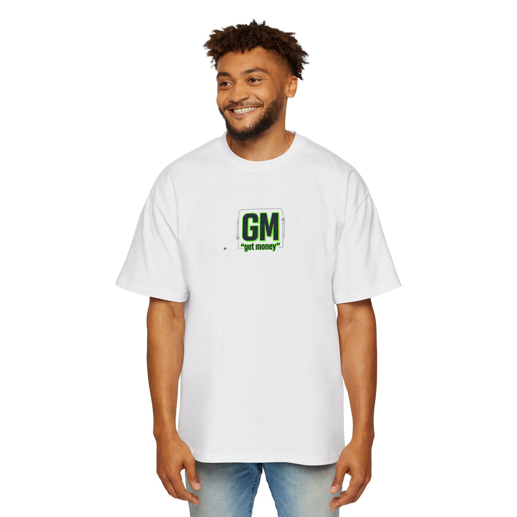 Green Heart Tee — 'GM (got money)' Graphic T-Shirt