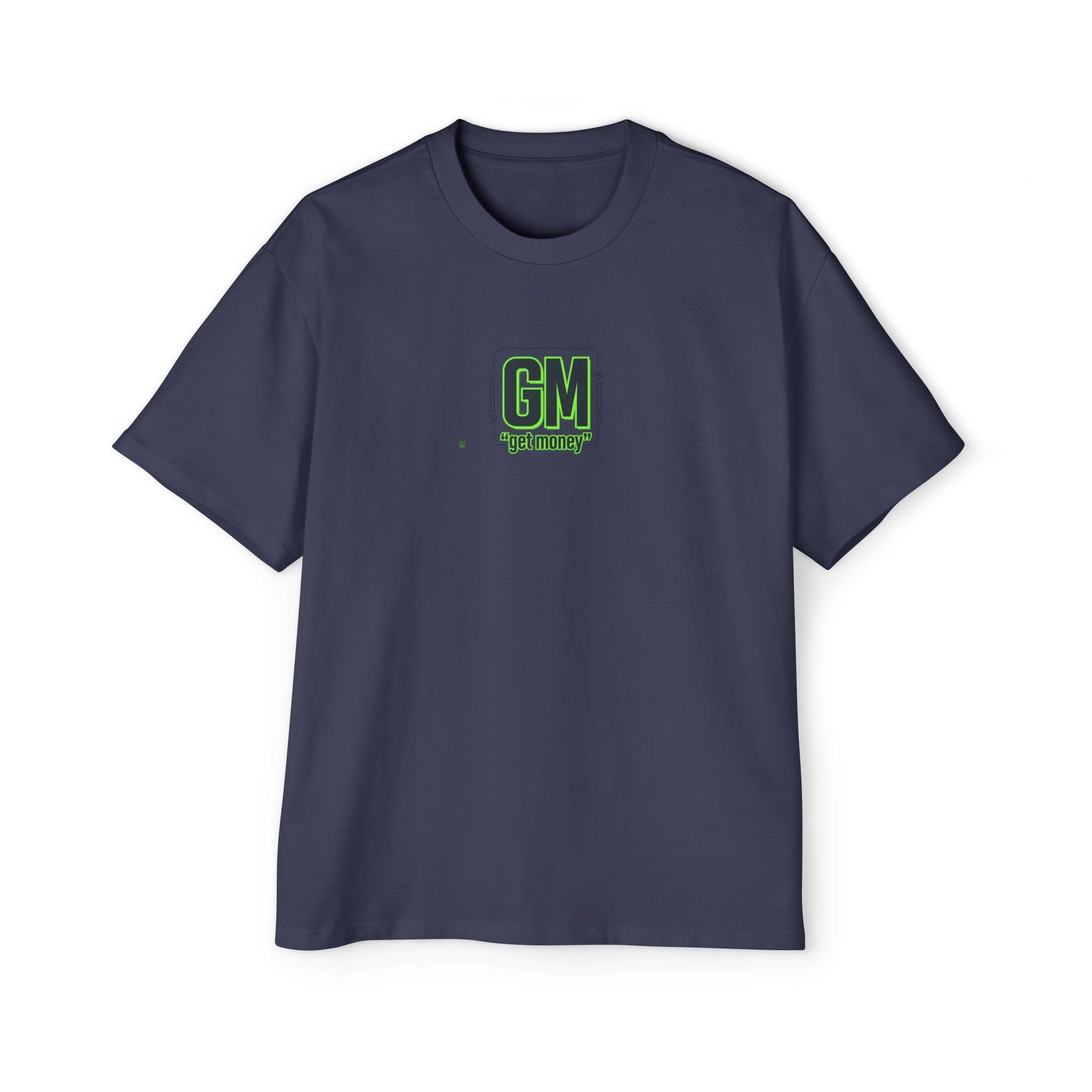 Green Heart Tee — 'GM (got money)' Graphic T-Shirt