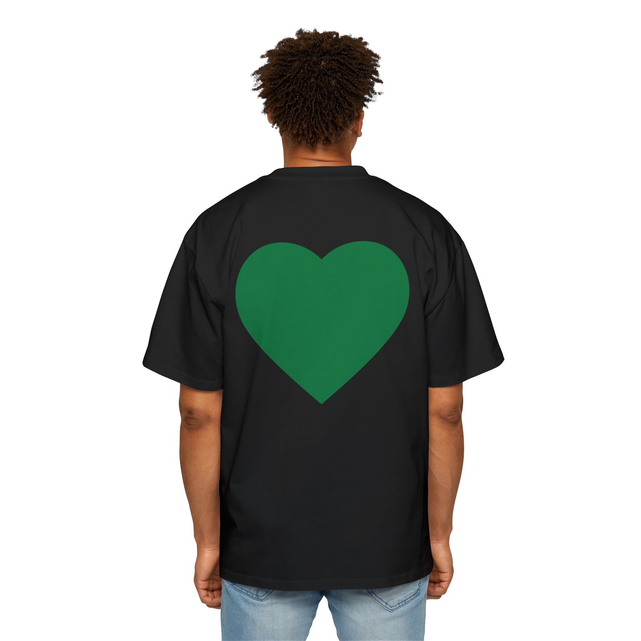 Green Heart Tee — 'GM (got money)' Graphic T-Shirt