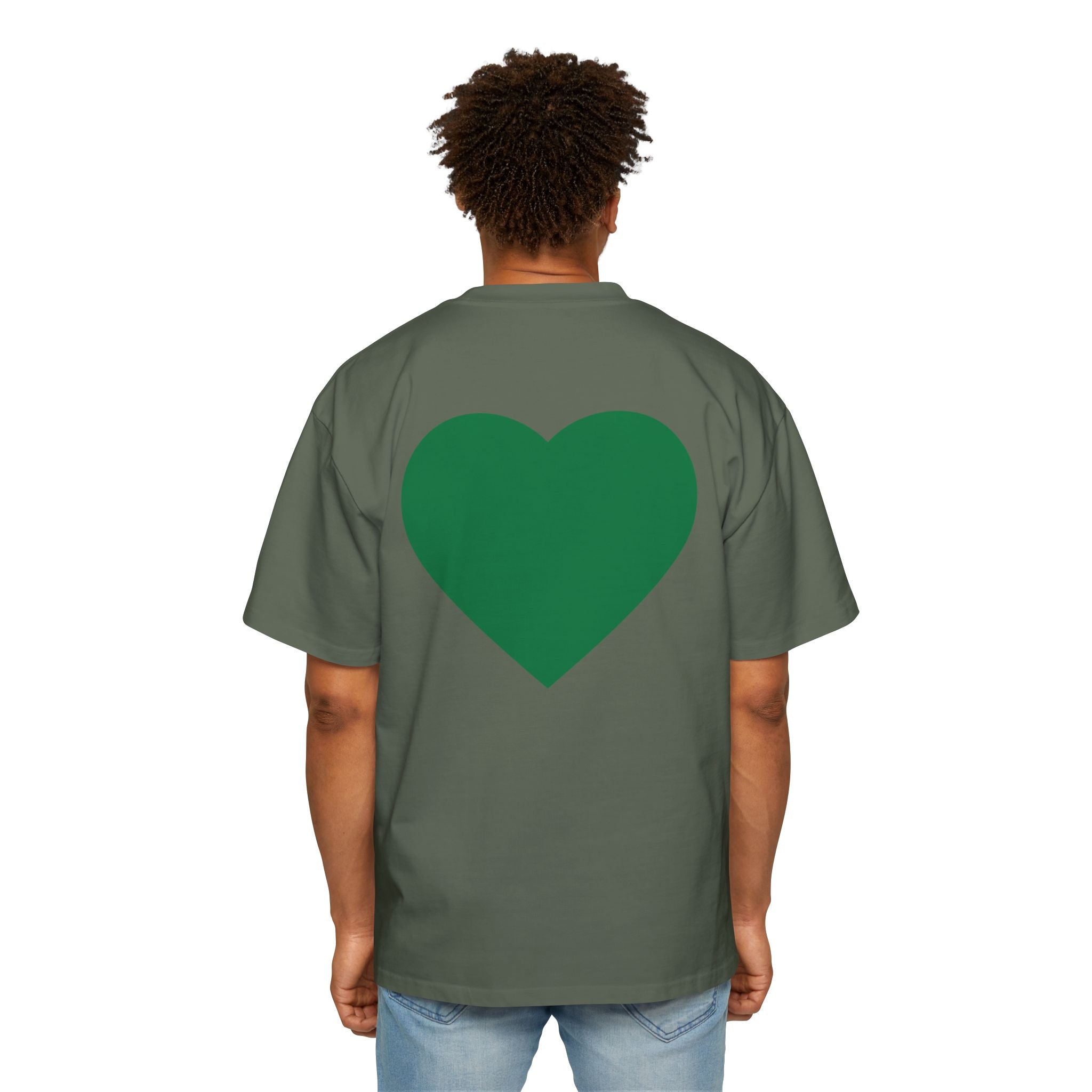 Green Heart Tee — 'GM (got money)' Graphic T-Shirt