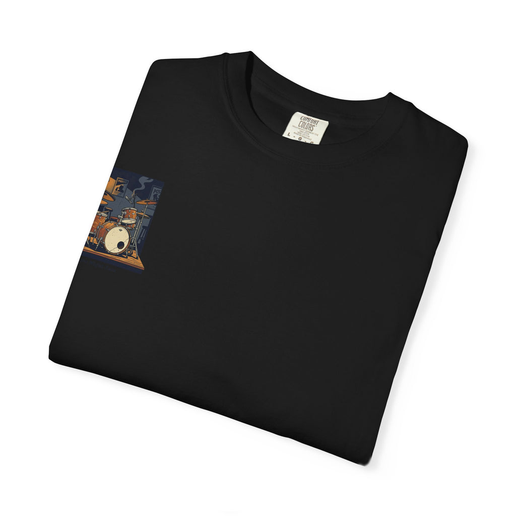Drum Kit Graphic T-Shirt — Vintage Practice Room Design