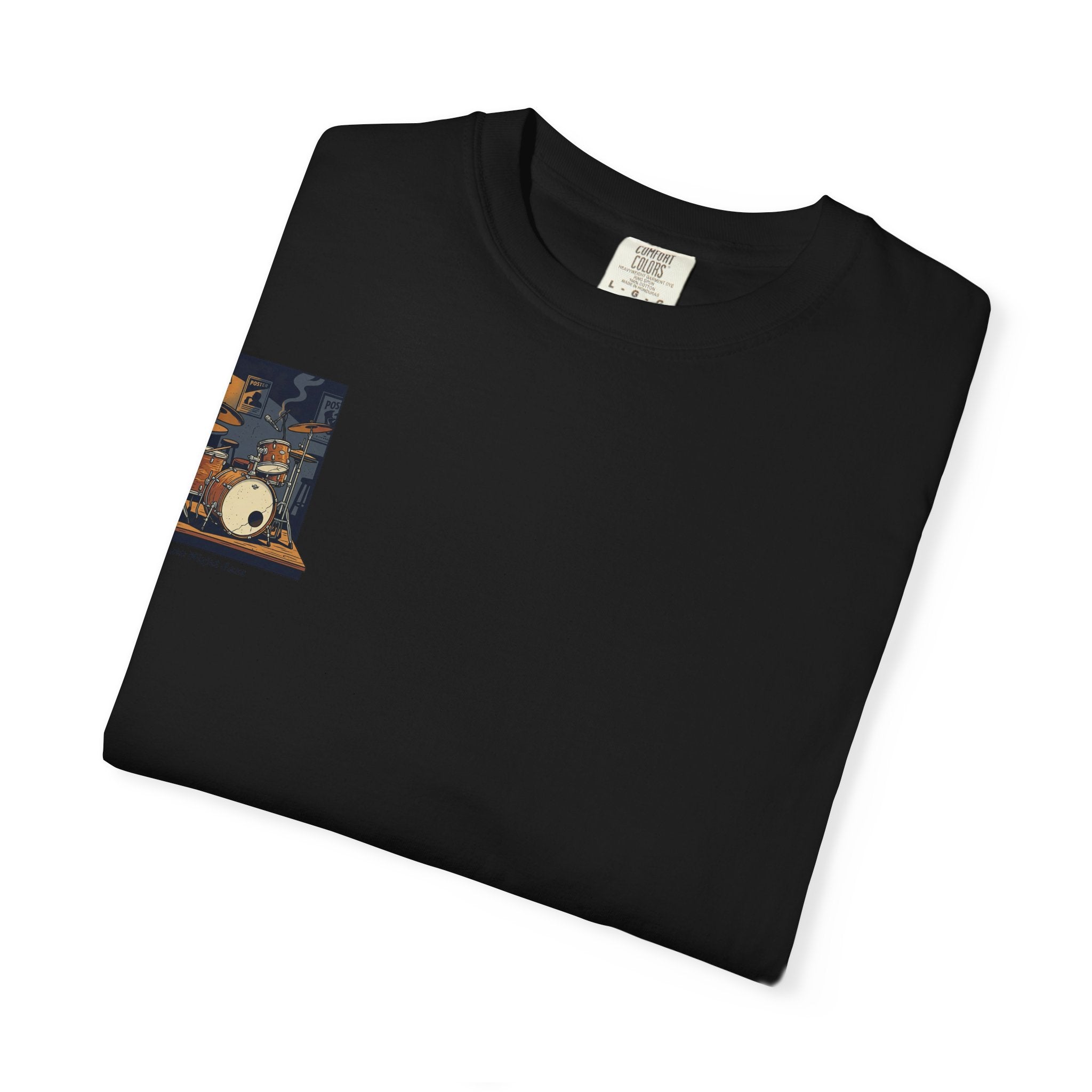 Drum Kit Graphic T-Shirt — Vintage Practice Room Design