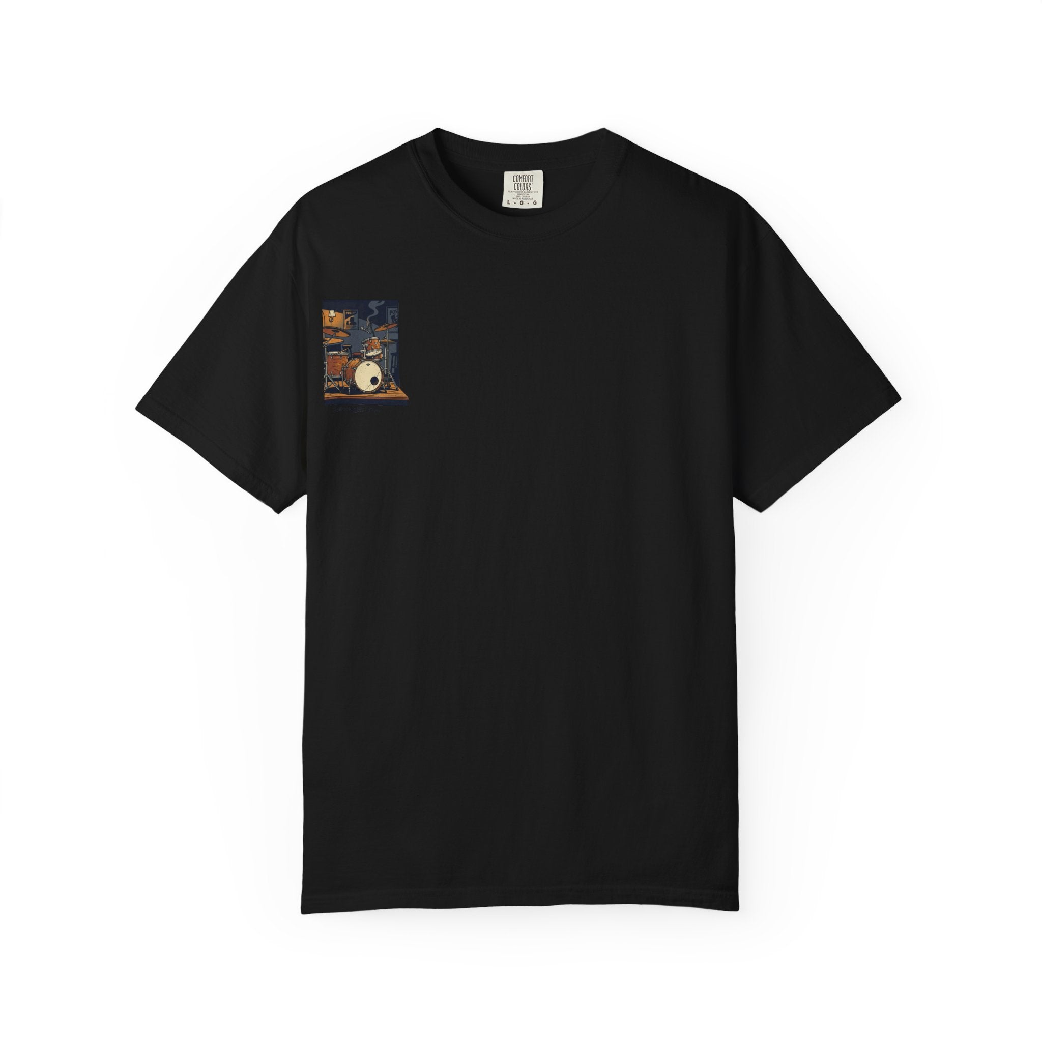 Drum Kit Graphic T-Shirt — Vintage Practice Room Design
